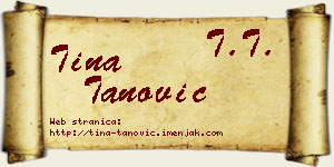 Tina Tanović vizit kartica